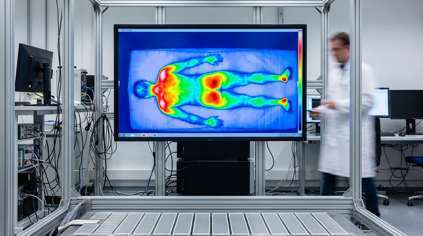 Bản đồ nhiệt áp lực cơ thể trên nệm