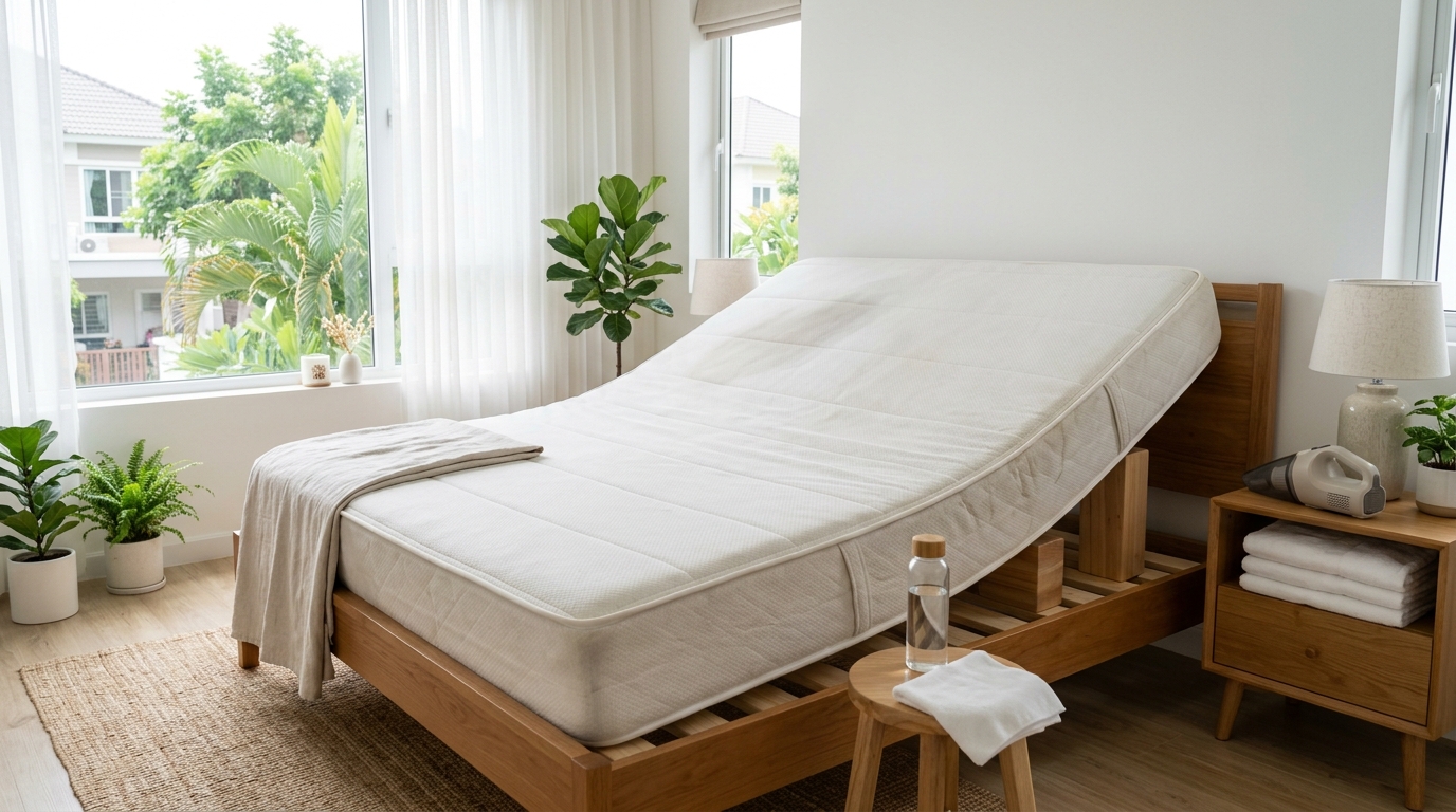 Cách xử lý đệm bị ẩm mốc, hôi, vết ố — 8 tình huống thường gặp