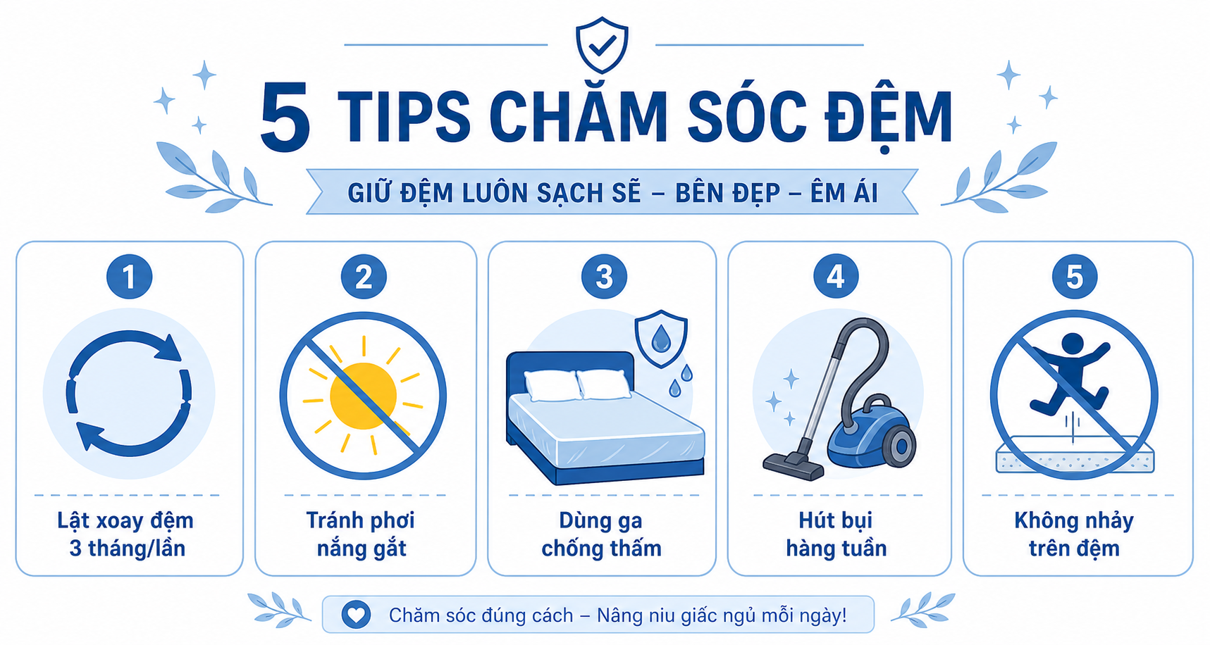 Hướng dẫn bảo quản đệm cao su non đúng cách