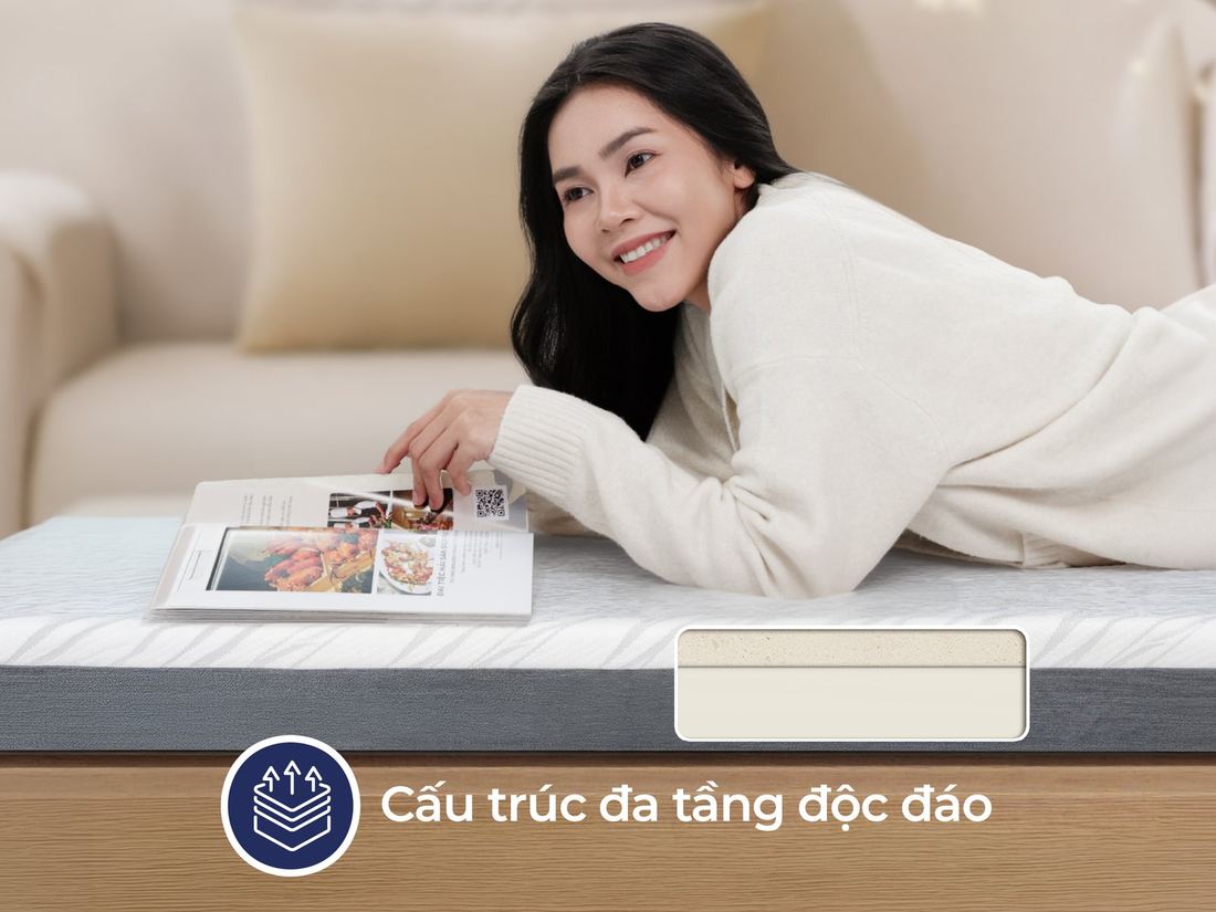 Nệm cao su Hybrid Liên Á IKI EZ