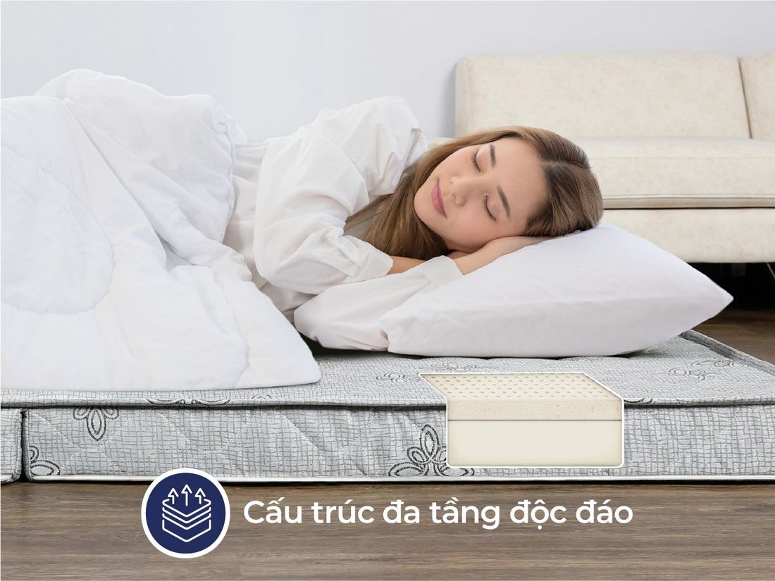 Nệm cao su Hybrid Liên Á IKI Flip (gấp 2)