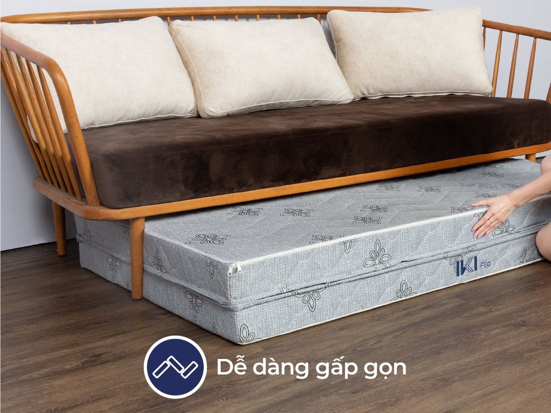 Nệm cao su Hybrid Liên Á IKI Flip (gấp 2)