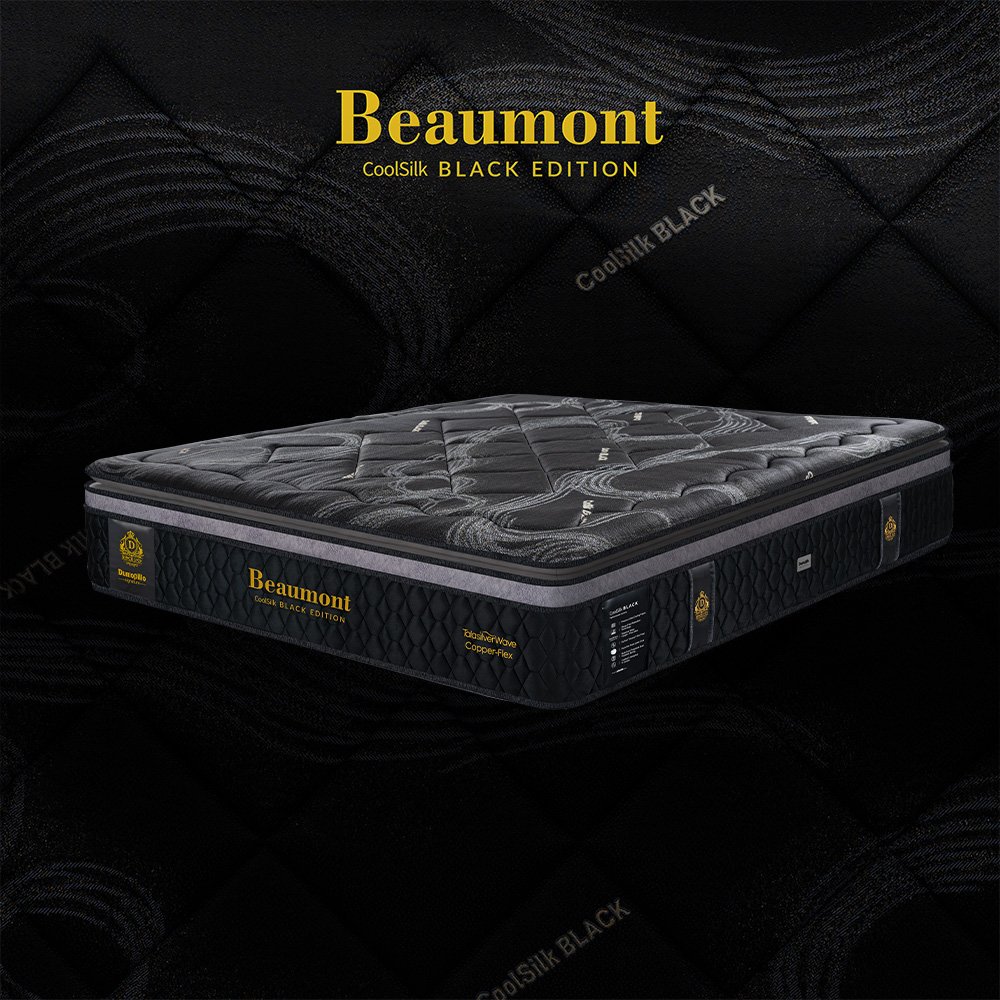Nệm lò xo CoolSilk BLACK Beaumont 38 cm