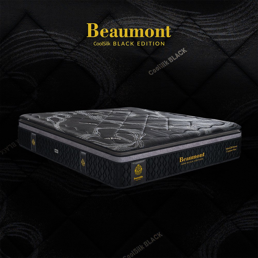 Nệm lò xo CoolSilk BLACK Beaumont 38 cm