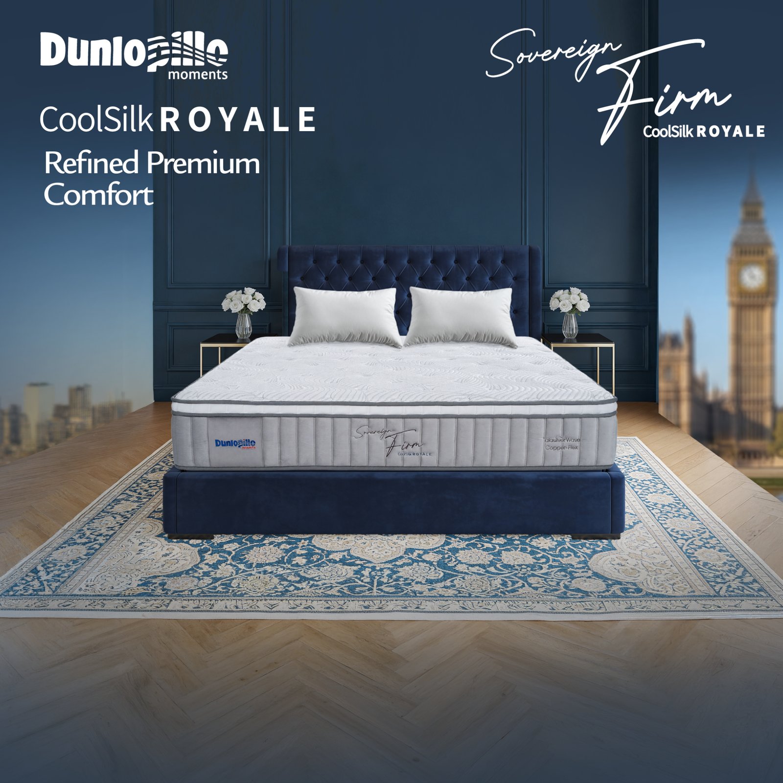 Nệm lò xo CoolSilk ROYALE Sovereign Firm 30 cm