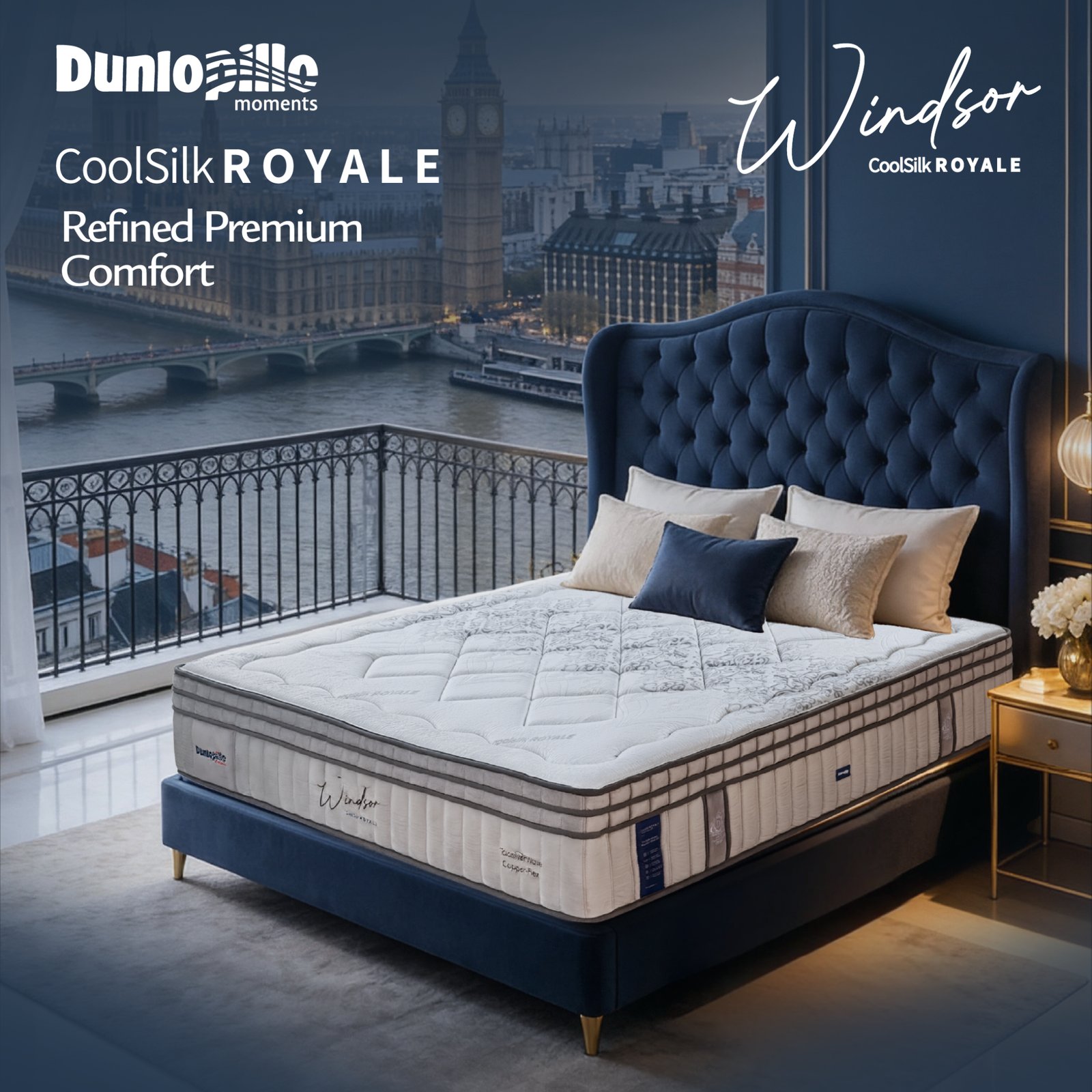 Nệm lò xo CoolSilk ROYALE Windsor 36 cm